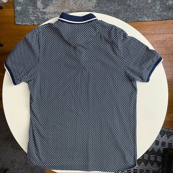 Ted Baker London Pickal Trim Fit Print Polo Navy Men’s Size XL Slim - Picture 6 of 8